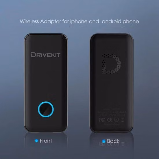 Adattatore Wireless 2 in 1 per CarPlay e Android Auto, Dongle Plug and Play con WiFi 5.0 e Bluetooth 4.8, Nero