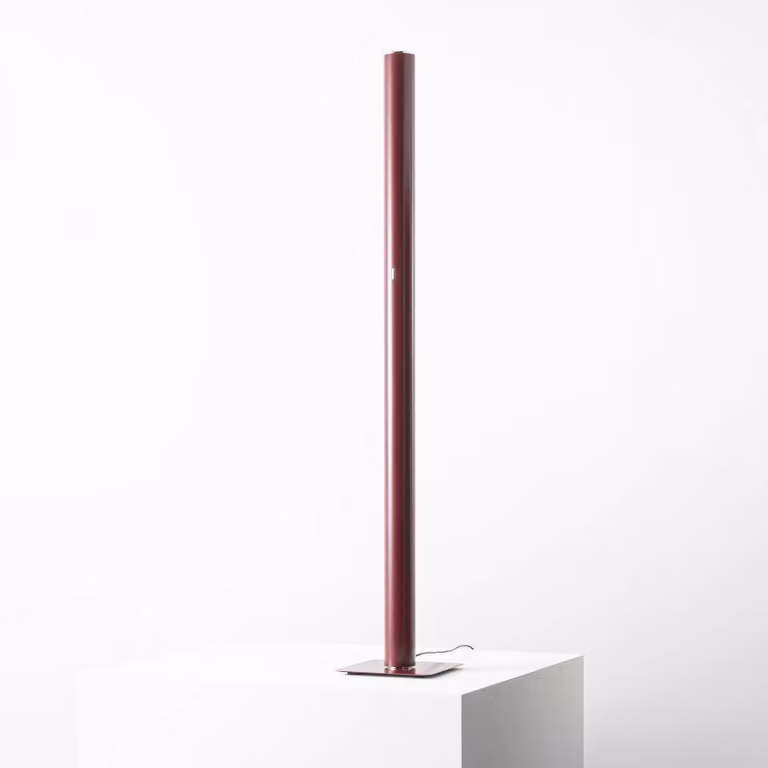 Artemide Lampada da terra con luce lettura Ilio, dimmerabile, Rosso, Soggiorno / Sala da pranzo, Alluminio, Design, Lampada da terra