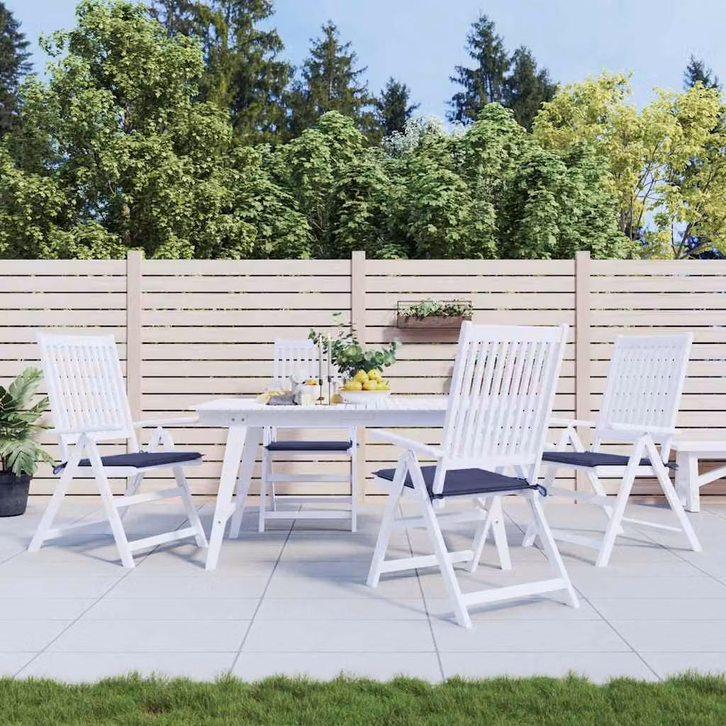 Set di 4 cuscini per pallet vidaXL in tessuto Oxford blu, impermeabili e traspiranti, L 40 cm x P 40 cm x H 3 cm