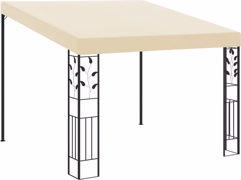 The Living Store Wand-Pavillon 3x3x2,5 m Cremeweiß