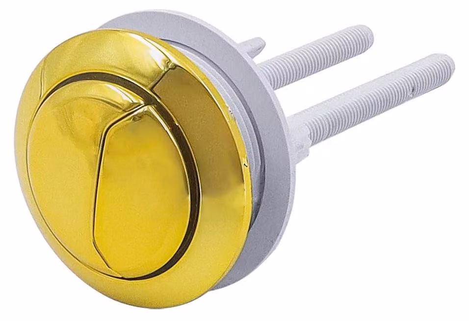 Solidchoice - Pulsante dorato rotondo per serbatoio del water, ideale per una sostituzione semplice