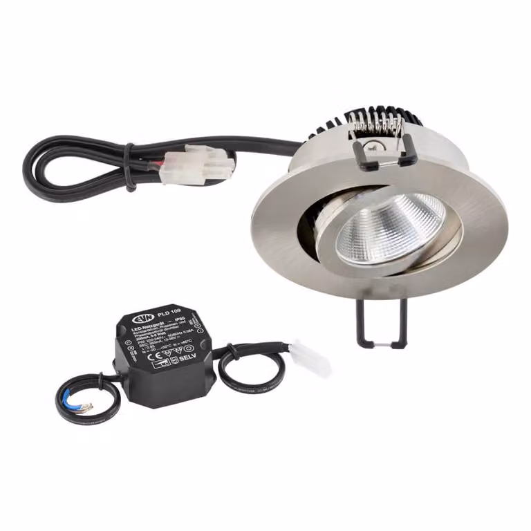 EVN P-LED da incasso a soffitto, rotondo, orientabile EDS (STL) IP20 8,4 W 4000 K 1060 lm 90 Ra DIMM Ø incasso 68