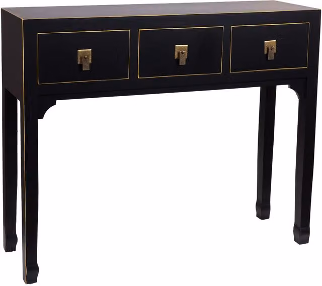 Mobile da ingresso in legno con 3 cassetti 95x26x78