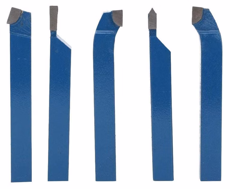 Set di utensili per tornitura, 5 pezzi - Utensile rotante in acciaio - Utensile per tornio in metallo - Per tornitura/sgrossatura - 12 x 12 mm - Eccellente capacità di taglio