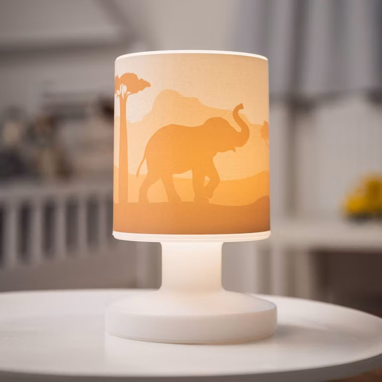 Elobra Lampada da tavolo Scandi Savanne, Giallo / Arancione, Cameretta, Plastica, Lampada da tavolo