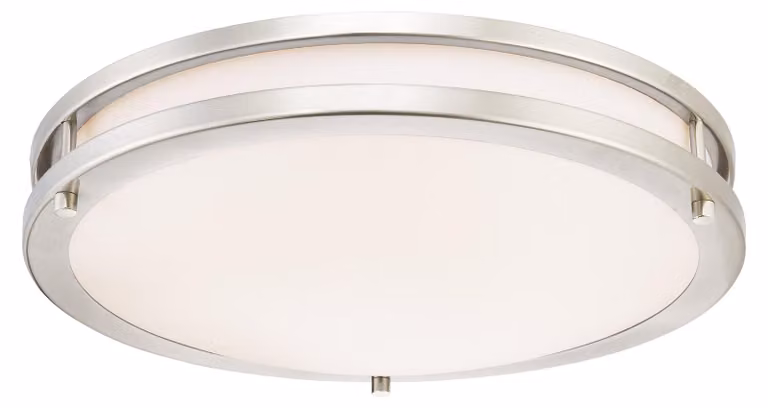 Plafoniera LED dimmerabile Lauderdale 40 cm nichel spazzolato