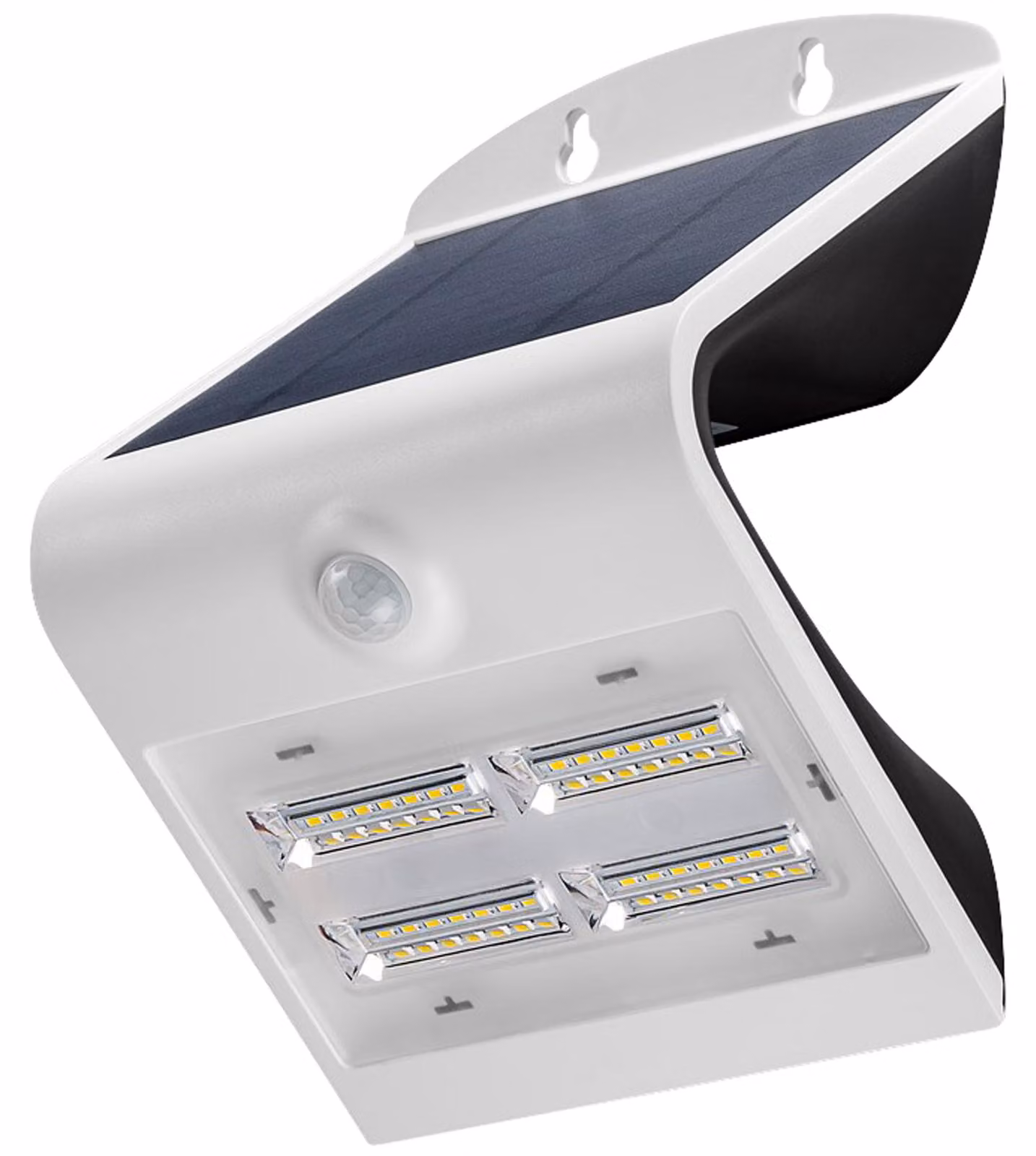 goobay Lampada da parete solare a LED con rilevatore di movimento 3,2 W neutro/bianco