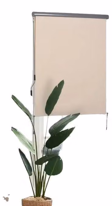 Tenda da esterno, dimensioni 2,5 m x 1,6 m, realizzata in alluminio, con tessuto in poliestere da 280 g/m², protezione UV UV50+, colore crema