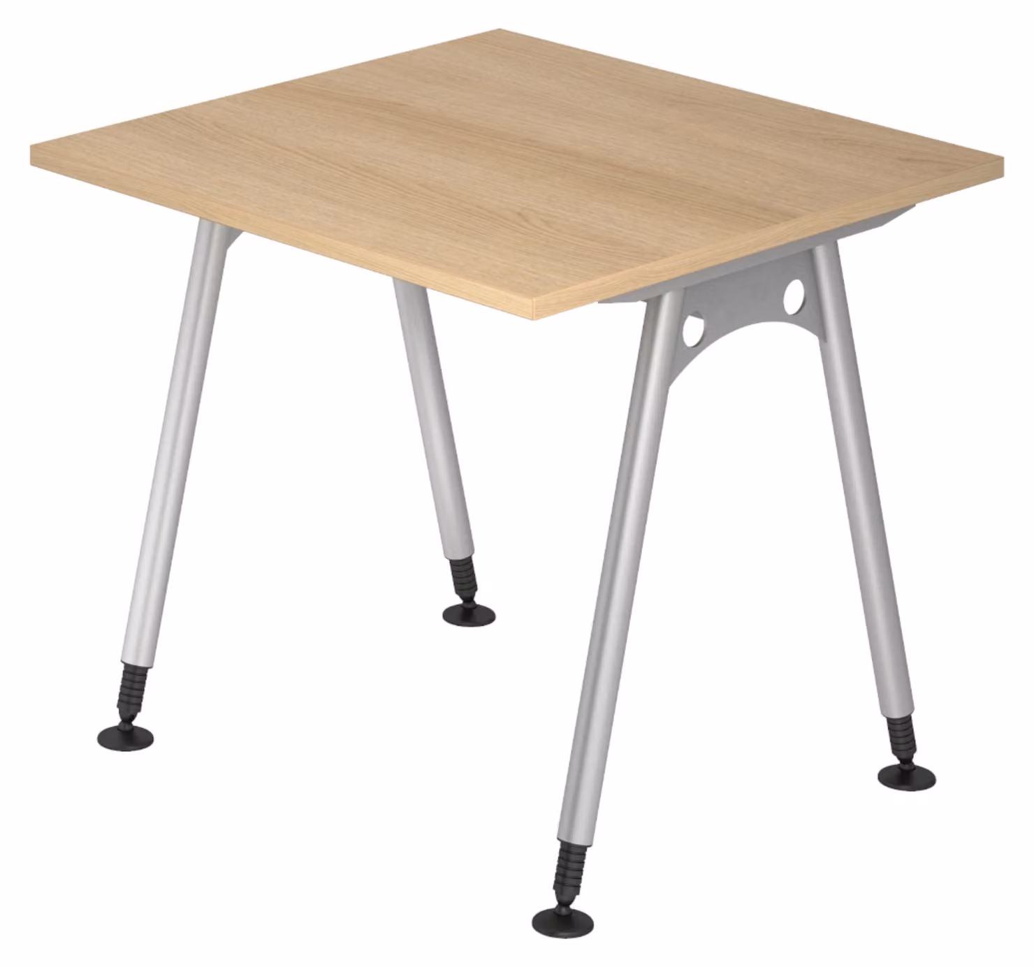 bümö Scrivania Serie A - Dimensioni: 80 x 80 cm, Decorazione: rovere