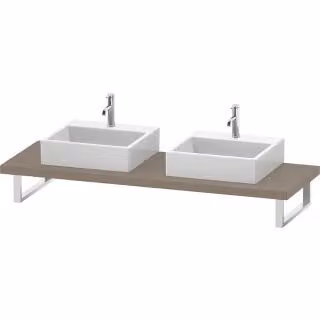 Consolle Duravit DuraStyle 80-200x55cm, 2 fori, spessore 4,5 cm, lei