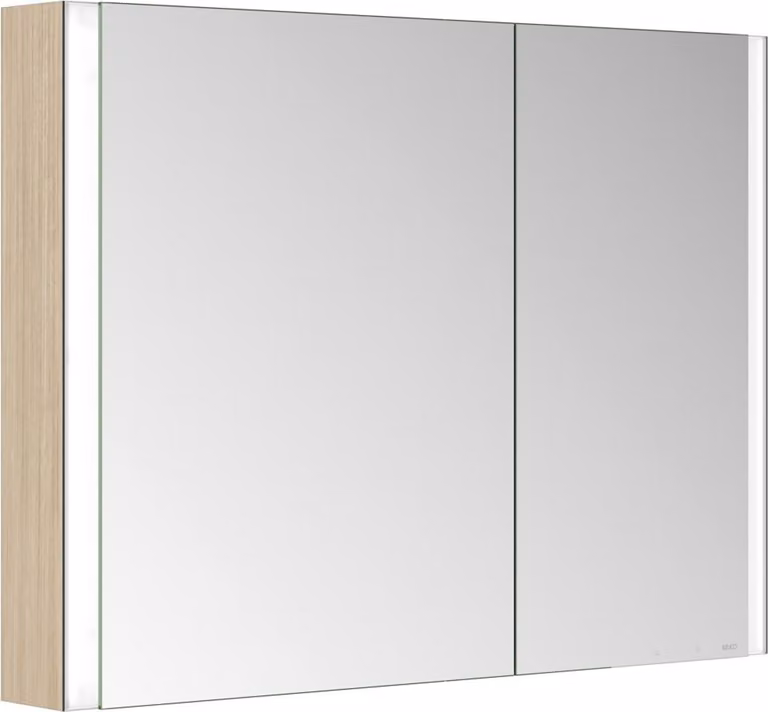 KEUCO SOMARIS Armoire de toilette murale 2 portes, asymétrique, avec miroir chauffant, 1000mm, 14503852201, 14503852201