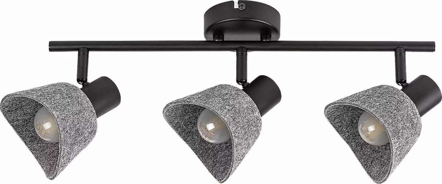 Rabalux 73007 Lampade a spot Farelia E14 3X MAX 10 feltro metallico nero