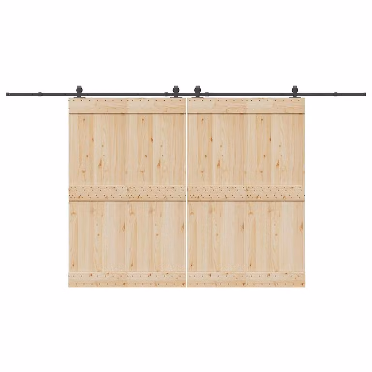 vidaXL Kit di Binari per Porte Scorrevoli in Acciaio Nero Opaco