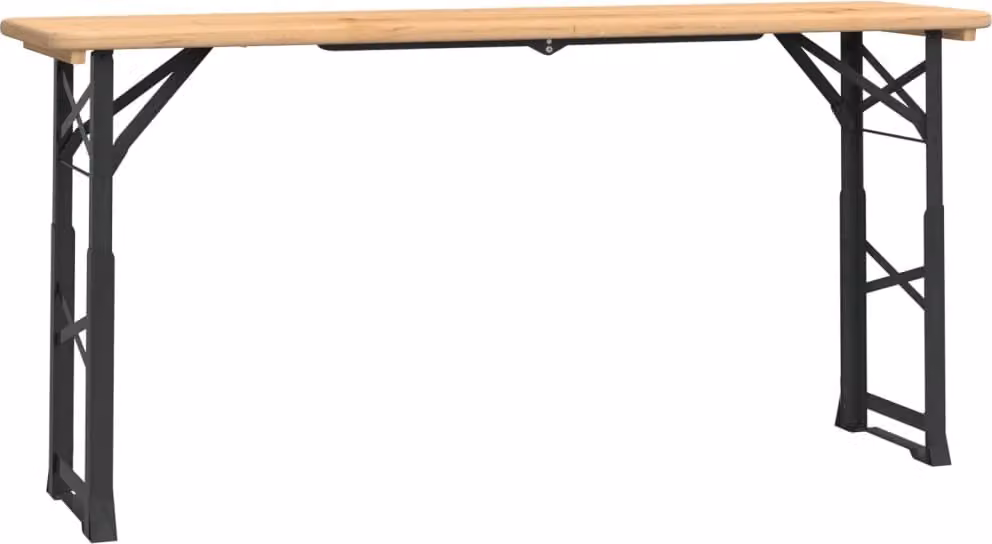 Tavolo Pieghevole Birreria 170x50x75/105cm Legno Massello Abete