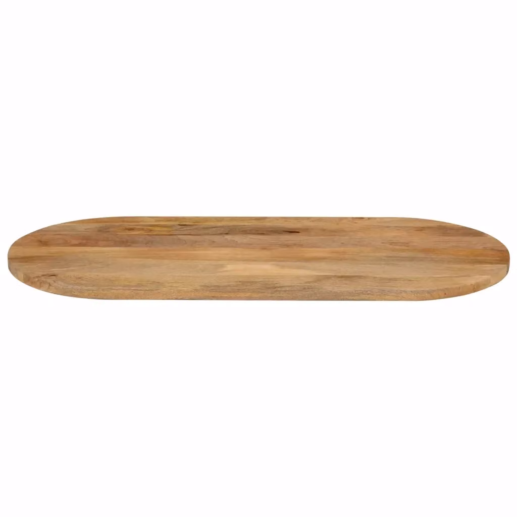 Piano per tavolo ovale in legno massello di mango marrone vidaXL L: 120 cm, P: 60 cm, H: 3,8 cm – 2