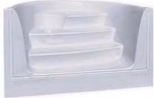 Scala monoblocco in vetroresina PISCINE ITALIA per piscina interrata colore bianco con sistema comfort L/P/H: 250 x 150 x 0 cm