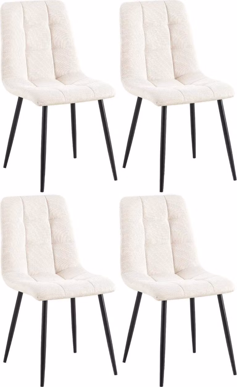 Set di quattro sedie da pranzo - Sedie da cucina - Elevato comfort di seduta, struttura robusta