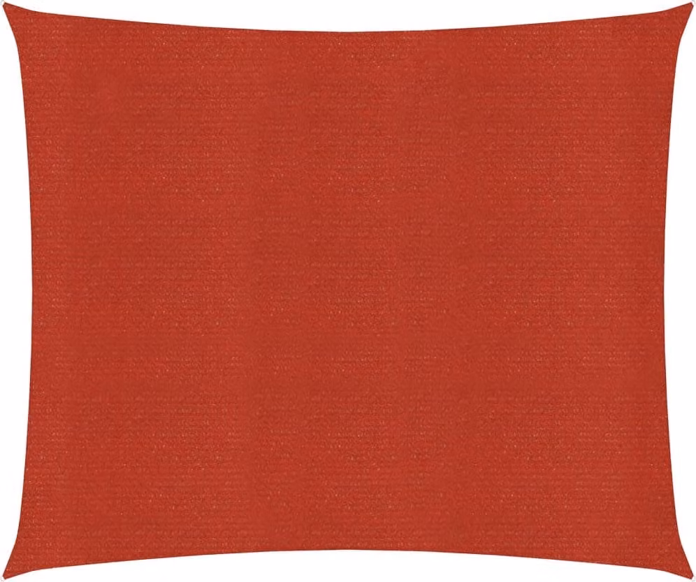 The Living Store Tenda da sole 160 g/m² Rosso 7x7 m HDPE