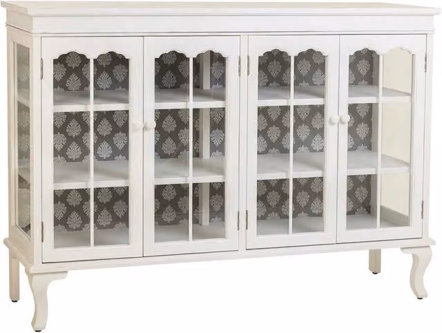 Credenza in legno bianco 142,5x40,5x101,5h