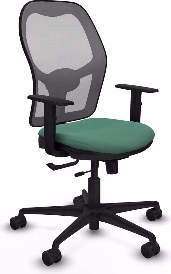 Sedia da ufficio Jorquera Piqueras y Crespo, modello 1D036N0, colore verde smeraldo