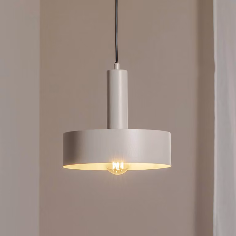 Lampada a sospensione Vitrum round SIGMA, dimmerabile, Alluminio / Grigio / Zincato, Soggiorno / Sala da pranzo, Metallo, Moderno, Lampada a sospensione