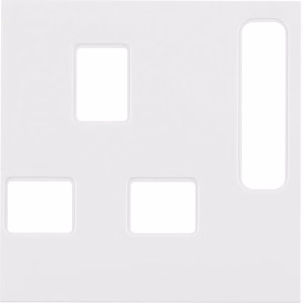 Berker 3313078989 Elemento centrale per prese, standard britannico disinseribile bianco polare, lucido Be