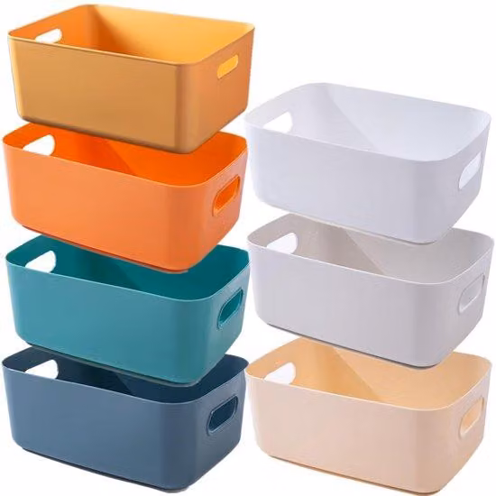 Contenitore multifunzionale per l'organizzazione - Set da 7 pezzi - 3 dimensioni (30x20x12 cm, 25x17,5x9,5 cm, 20x14x7 cm) - Soluzione di archiviazione robusta