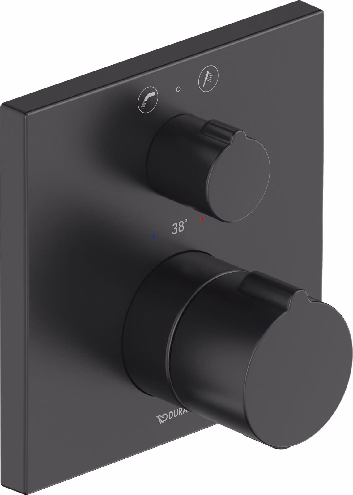 Duravit C.1 thermostat de baignoire encastré, rosace carrée, avec robinet darrêt et inverseur, C15200013046, C15200013046