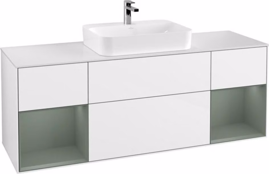Mobiletto V&B Finion 160x60, Pl w m, Rg Ol m Lac, glo wh. Lac