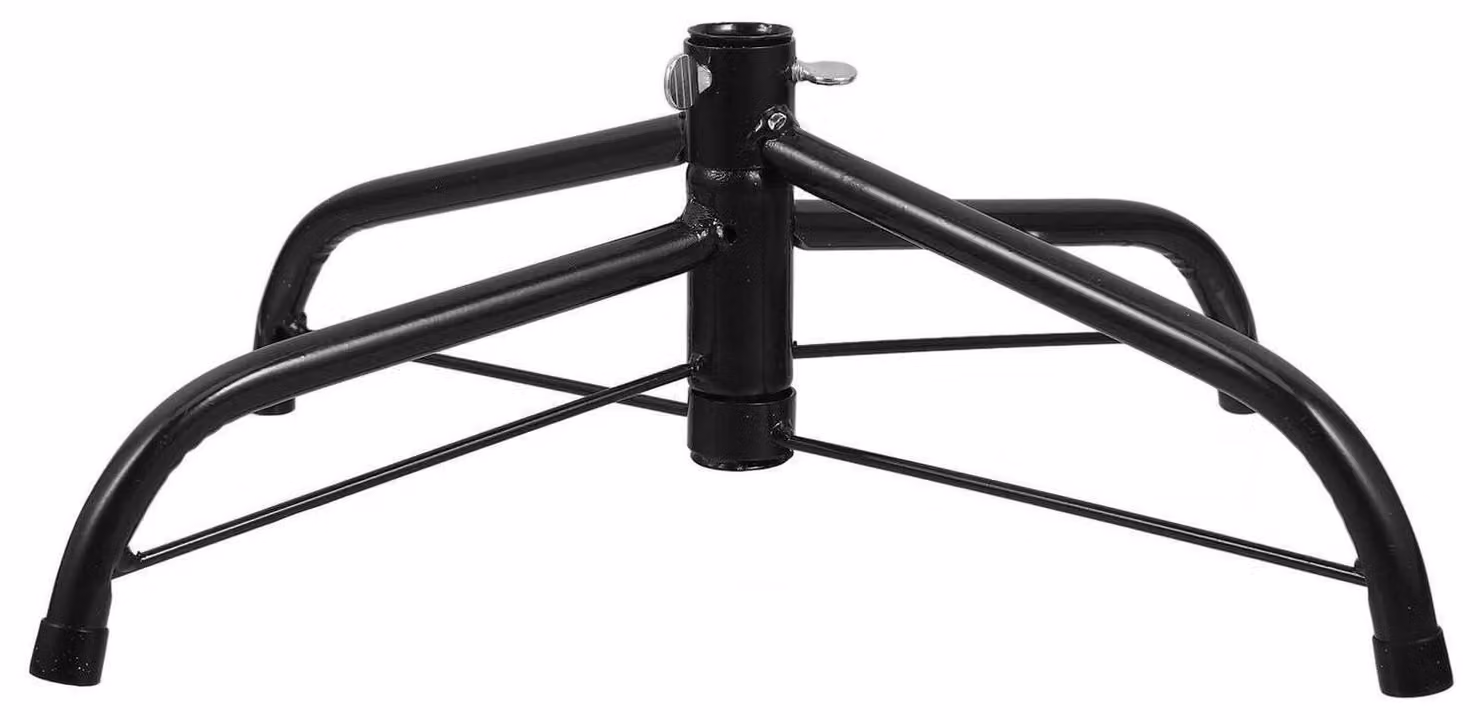 Supporto pieghevole per albero di Natale, in metallo, robusto, nero e verde, diametro del tubo: 35 cm, diametro interno: 2 cm