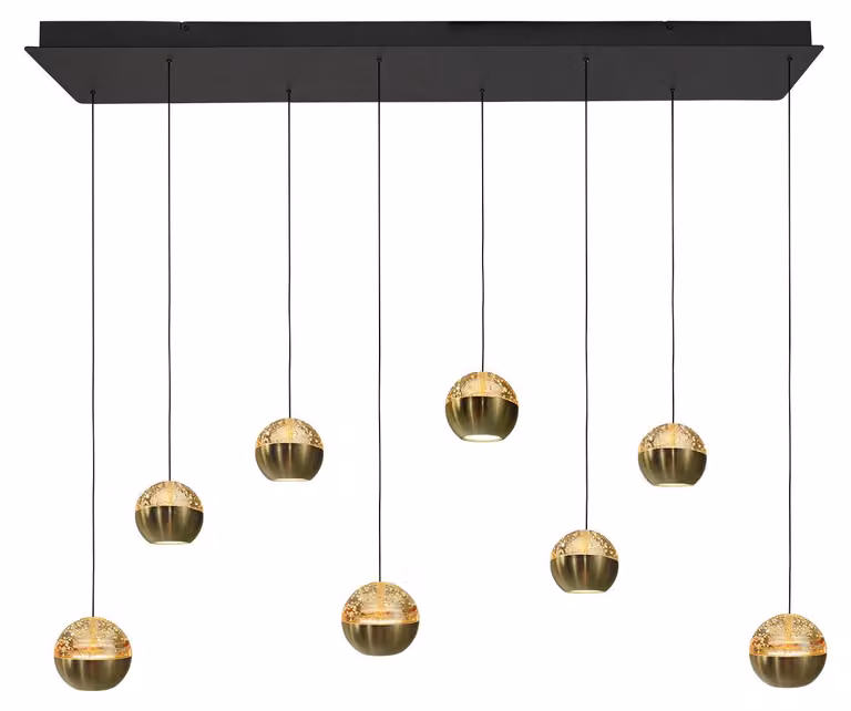 Lampada a sospensione - ottone - BELLUNO - vetro metallo - lampada di design - LED - 4592ME - Steinhauer Exclusive