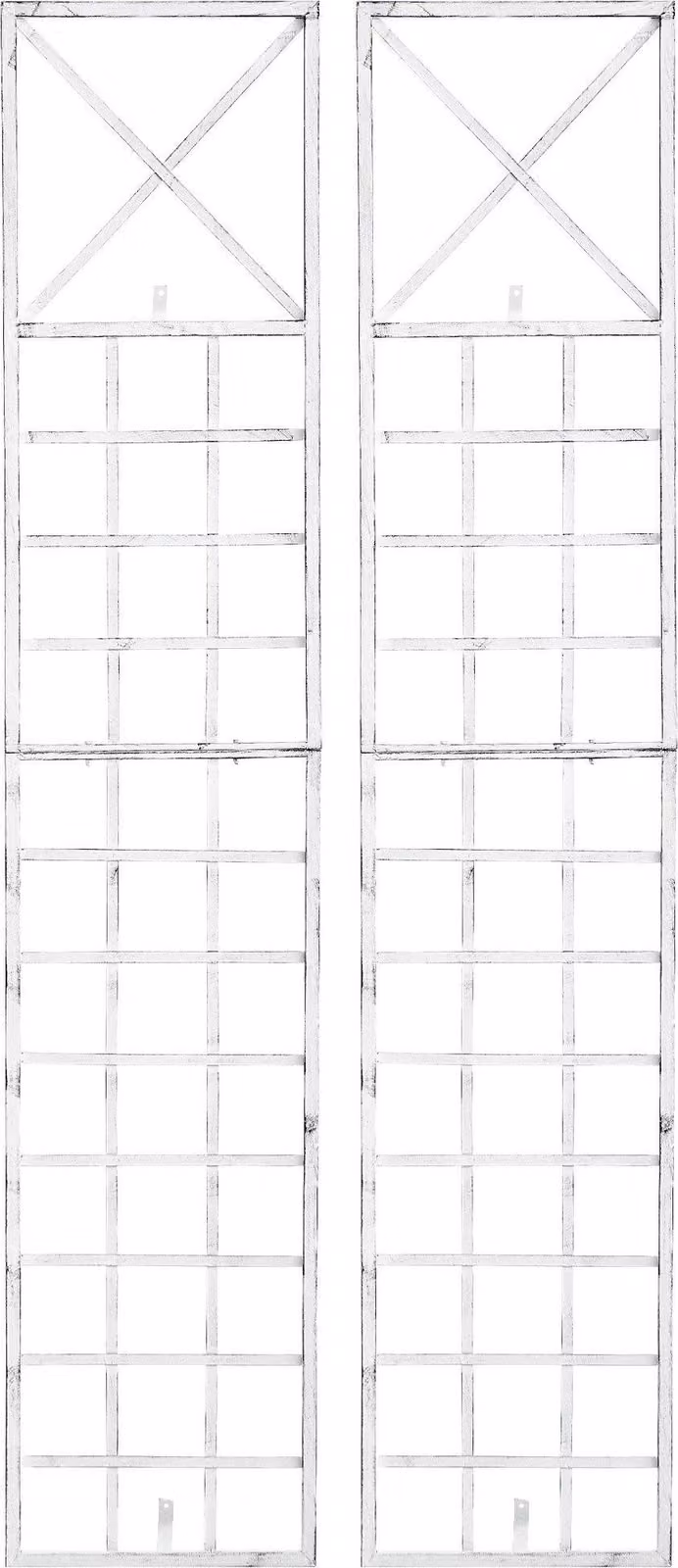 set di 2 strutture per arrampicata - progetto per il giardino - design artigianale e stabile | colore: bianco antico