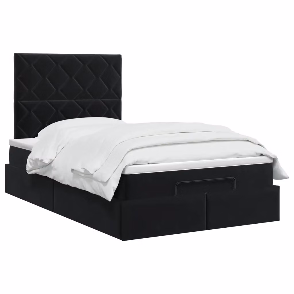Letto Ottomano vidaXL in Velluto con Materasso Ibrido e Illuminazione LED sotto il letto, L/P/H: 200 x 120 x 88 cm – 2