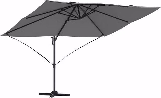 Ombrello | Parasolne Antracite 351 x 250 x 260 cm Poliestere e Alluminio