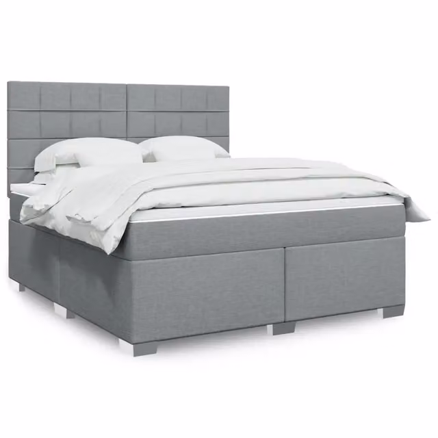 Letto Ibrido con Giroletto e Materasso vidaXL in Grigio e Bianco L 180 cm x P 200 cm