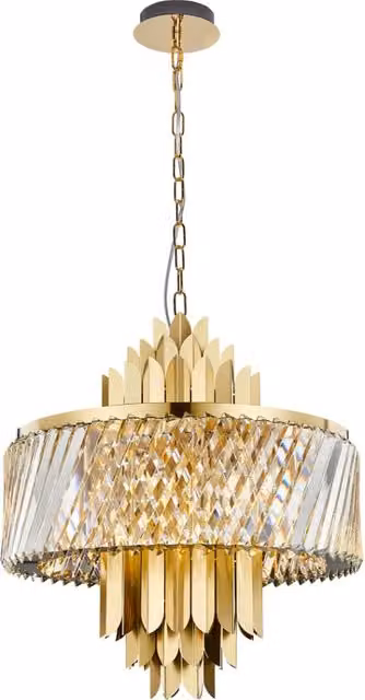 Lampadario cristallo glamour oro Margot 9xE14 Milagro