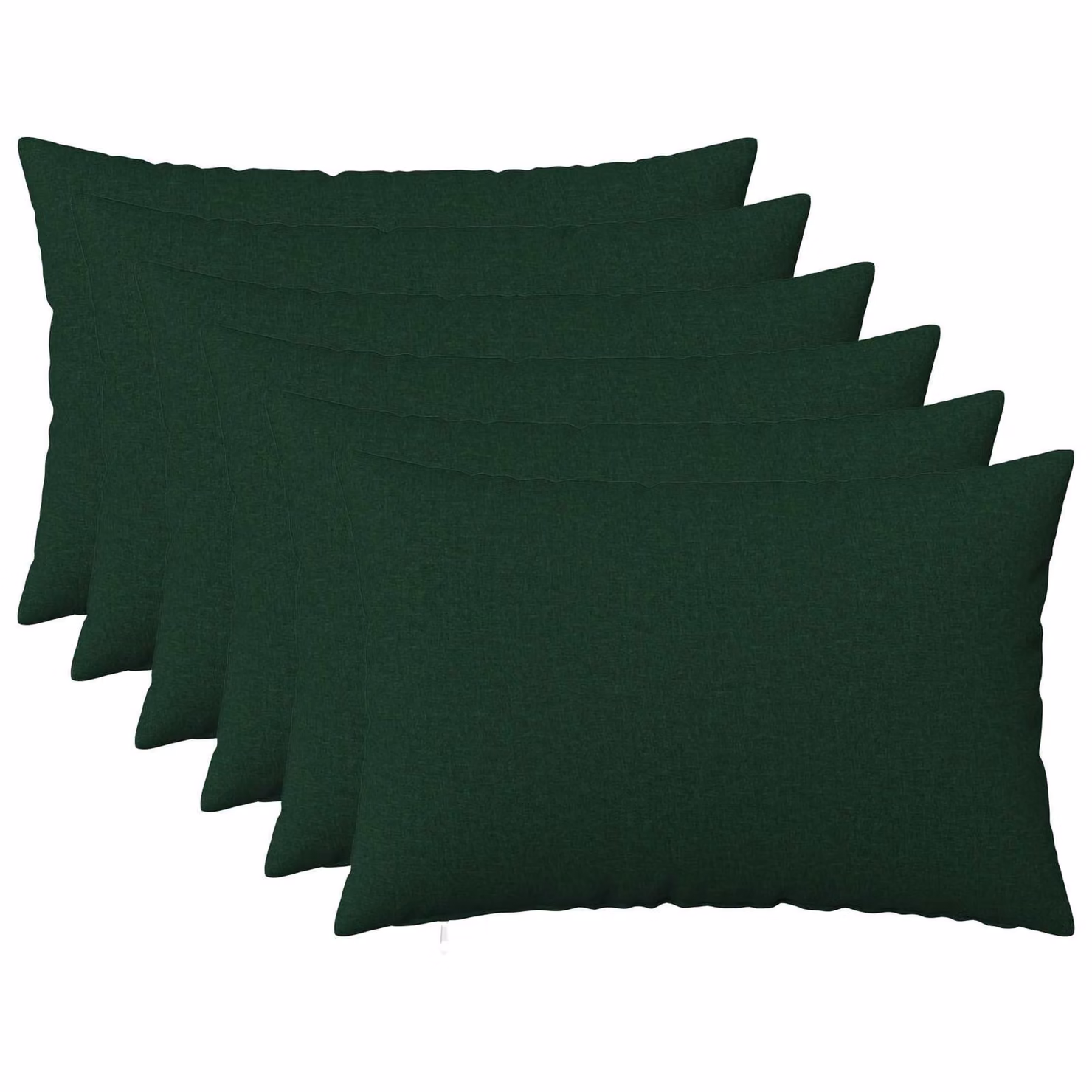 Set di 6 federe vidaXL HEERLEN in tessuto verde, L 40 cm x P 60 cm