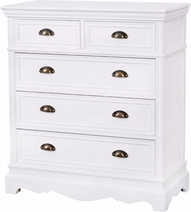 FURNLUX Cassettiera Latina Bianco E Nero 85cm / Colore principale: Bianco / Dimensioni: 85 x 95 x 40 cm