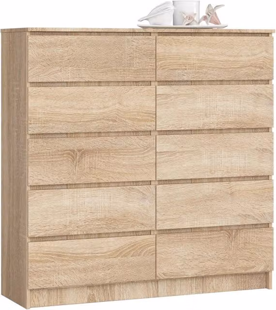 Cassettiera AKORD K120 Sonoma Quercia 120 cm 10 cassetti 120x40x121 cm