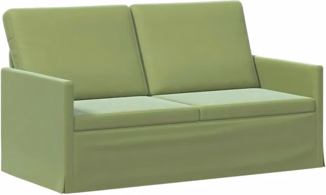 Divano a 2 posti vidaXL in velluto verde, L: 150 cm, P: 81 cm, H: 82 cm