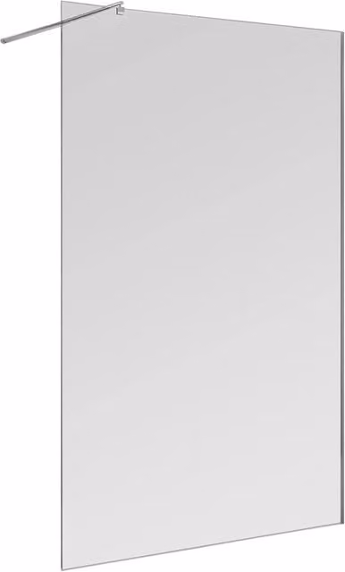 Doccia Walk-In Klug trasparente con profilo cromo, L: 100 cm, H: 200 cm, spessore vetro 6 mm