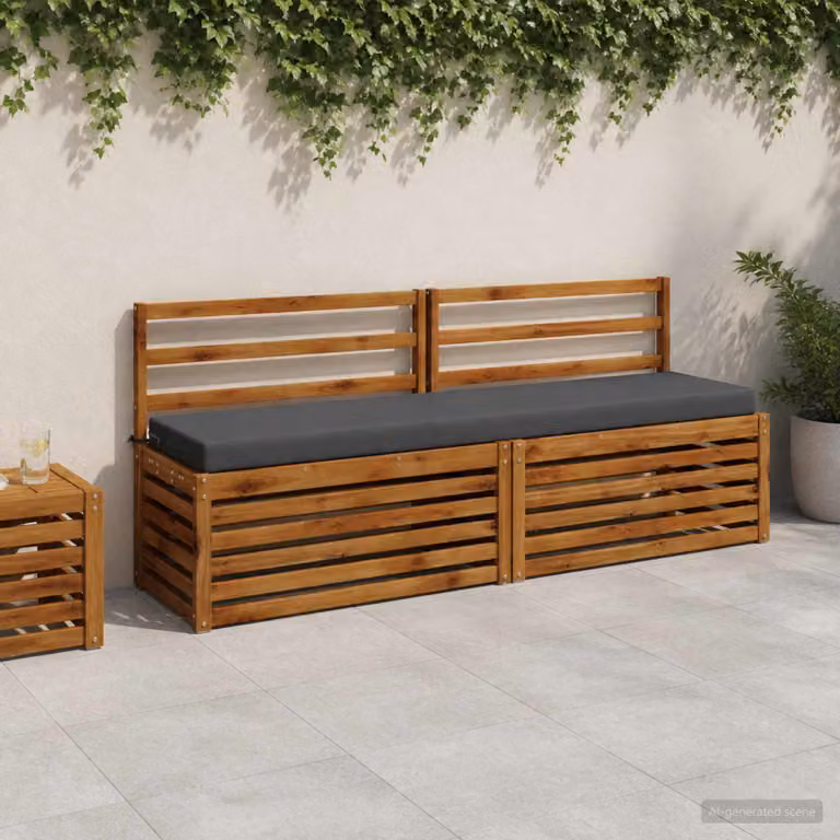 vidaXL Cuscino per panchina SOEST rettangolare in poliestere con rivestimento rimovibile e resistente ai raggi UV, colore Antracite