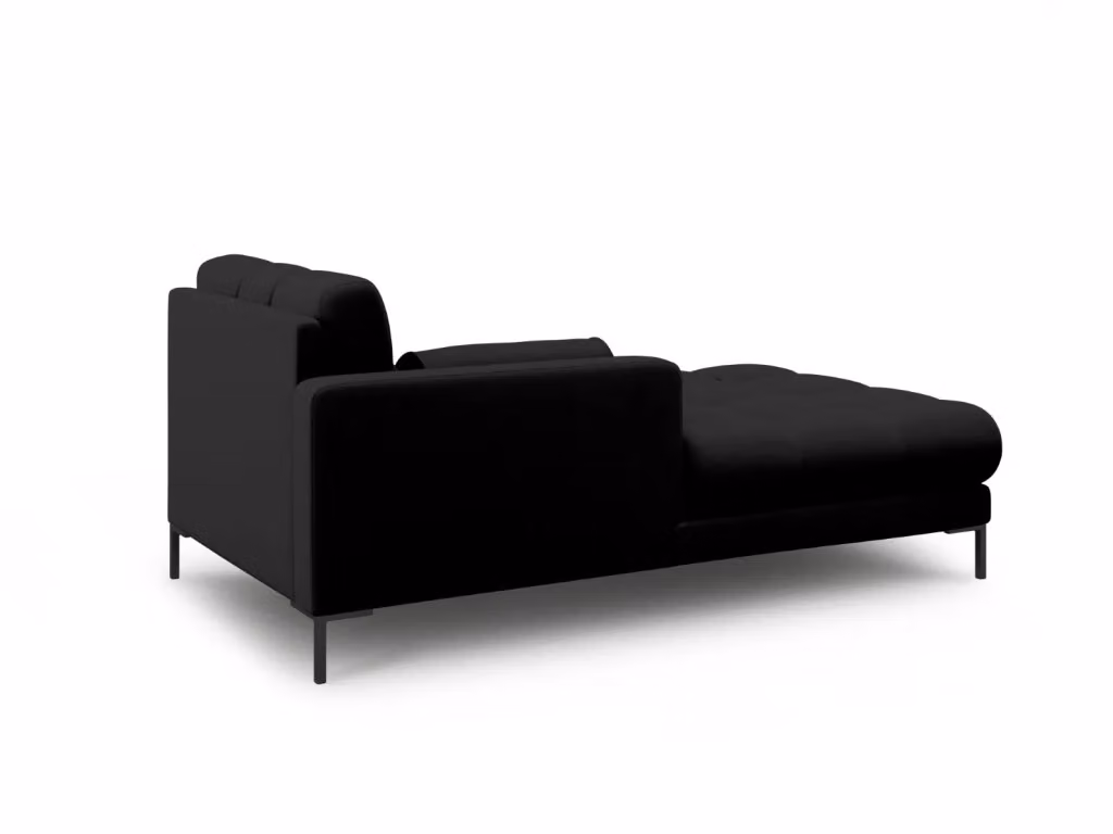 Chaise longue sinistra Bali Cosmopolitan Design in tessuto nero L/P/H: 164 x 102 x 75 cm – 2