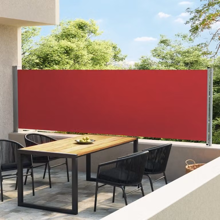 Maison Exclusive - Tenda da sole laterale estensibile 140x600 cm, rossa