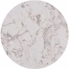 Piano tavolo rotondo Bizzotto in HPL Arabescato bianco per giardino L: 70 cm, P: 70 cm, H: 1,2 cm