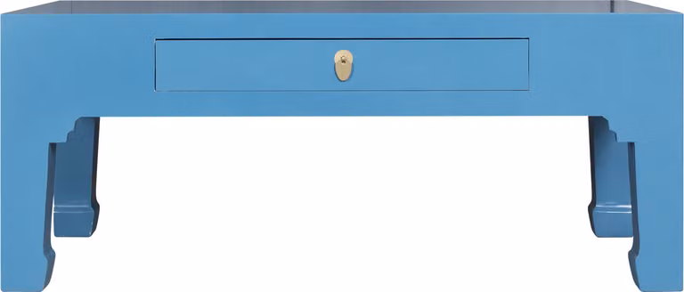 Tavolino cinese Asianliving blu cielo - Collezione Orientique W110xD60xH45cm