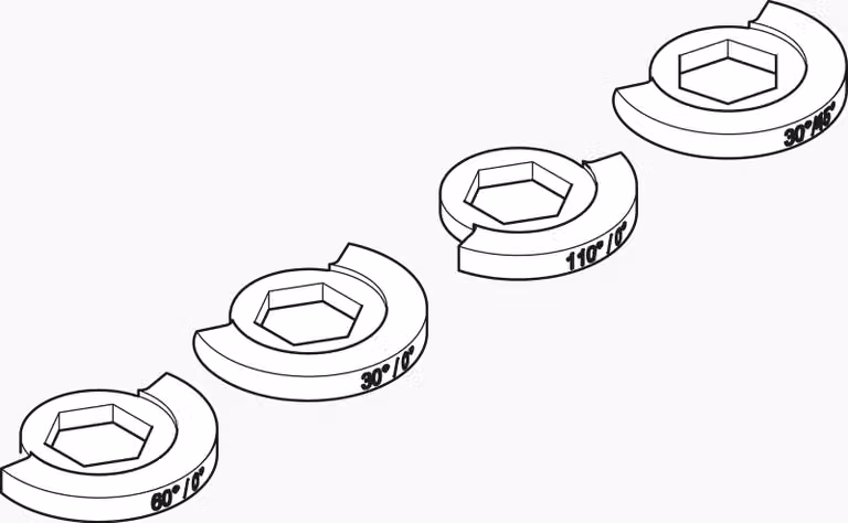 Set de limitation de pivotement Dornbracht, 4 pièces, 1282097090, 1282097090