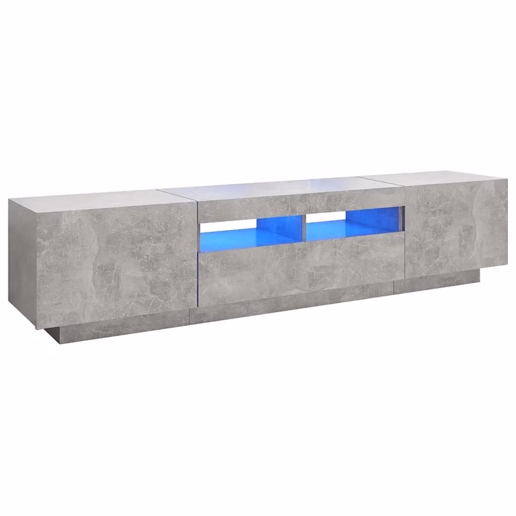 Mobile Porta TV Moderno vidaXL con Luci LED Integrate Grigio, L 180 x P 35 x H 40 cm – 2