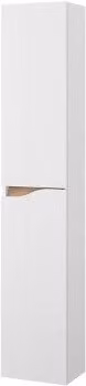 Pensile bagno sospeso Sumya moderno bianco e quercia con ante soft-close L: 160 cm, P: 30 cm, H: 22 cm