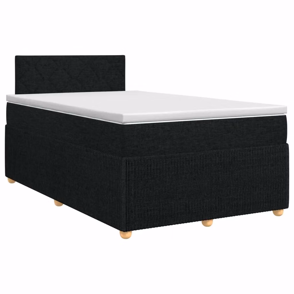 Letto box spring ibrido vidaXL con materasso a molle insacchettate, base con contenitore sollevabile, colore nero e bianco, L/P: 120 x 200 cm – 2